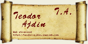 Teodor Ajdin vizit kartica